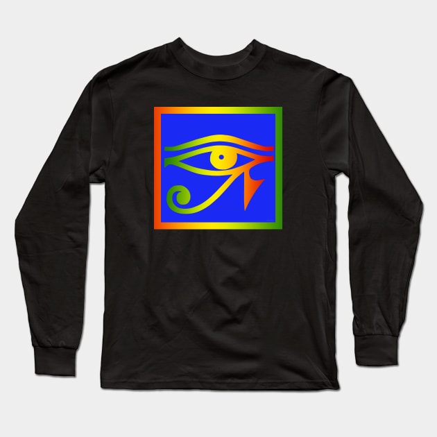 Eye Of Horus Egyptian God Long Sleeve T-Shirt by Odd Hourz Creative